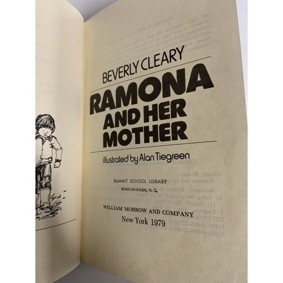 RAMONA AND HER MOTHER Beverly Cleary & Alan Tiegreen 1st/1st HB DJ RARE - Picture 6 of 9